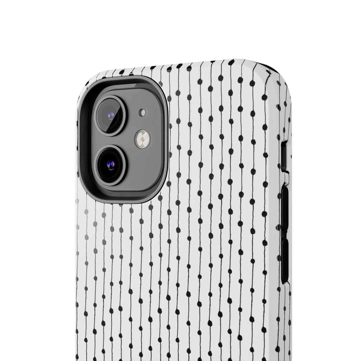 Pin Stripe White / Black Phone Case