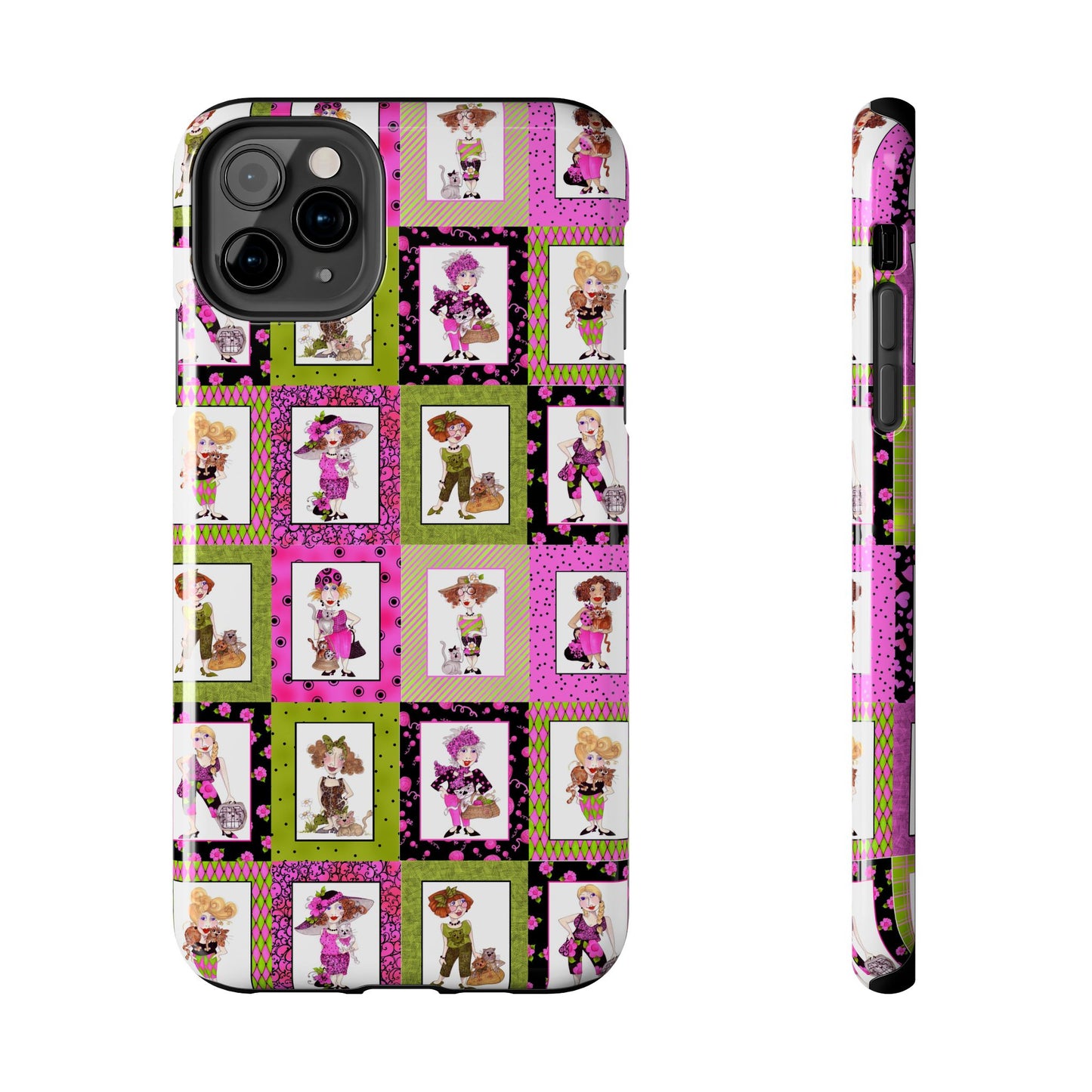 Cat Ladies Cerise Phone Case