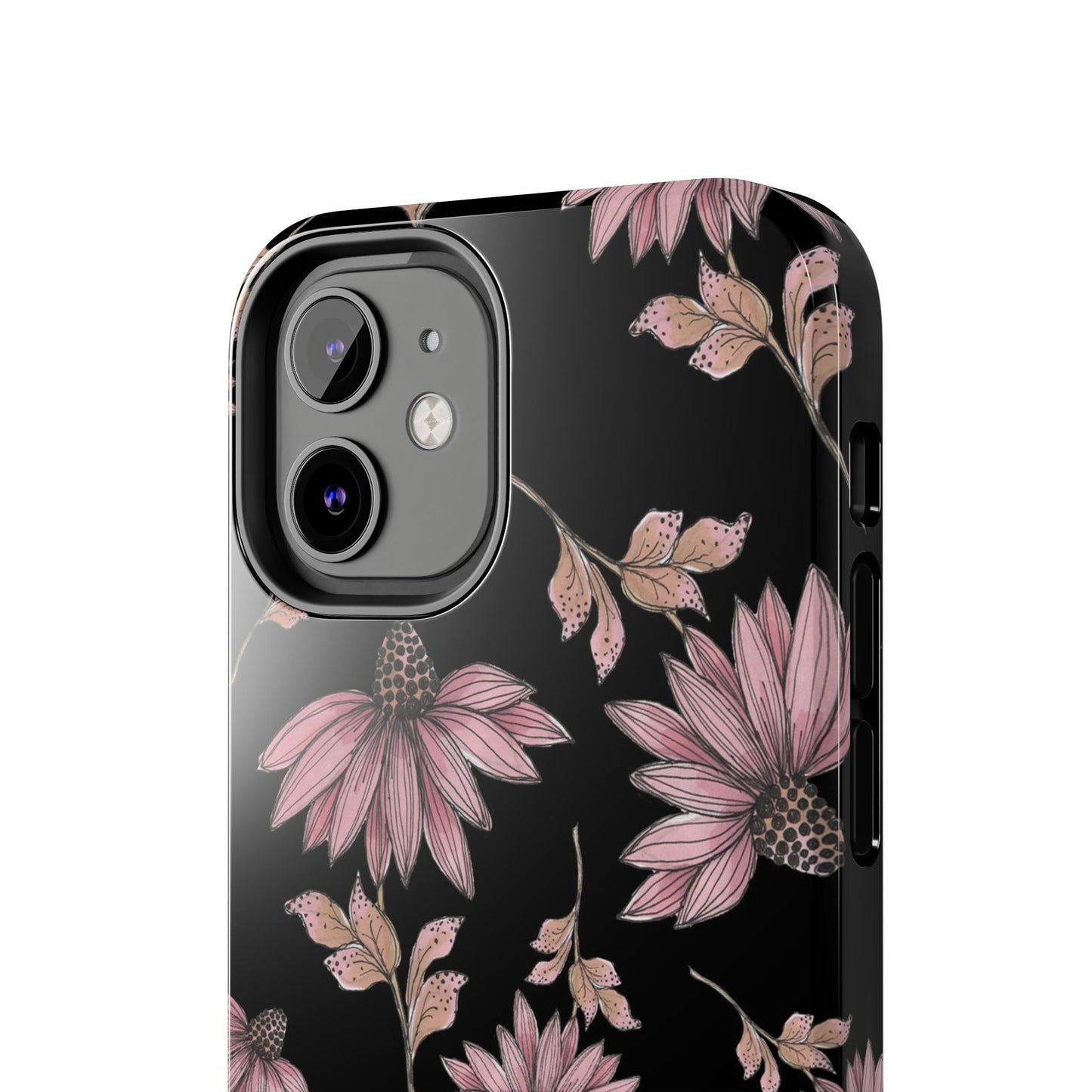 Wild Cone Flowers Black Phone Case