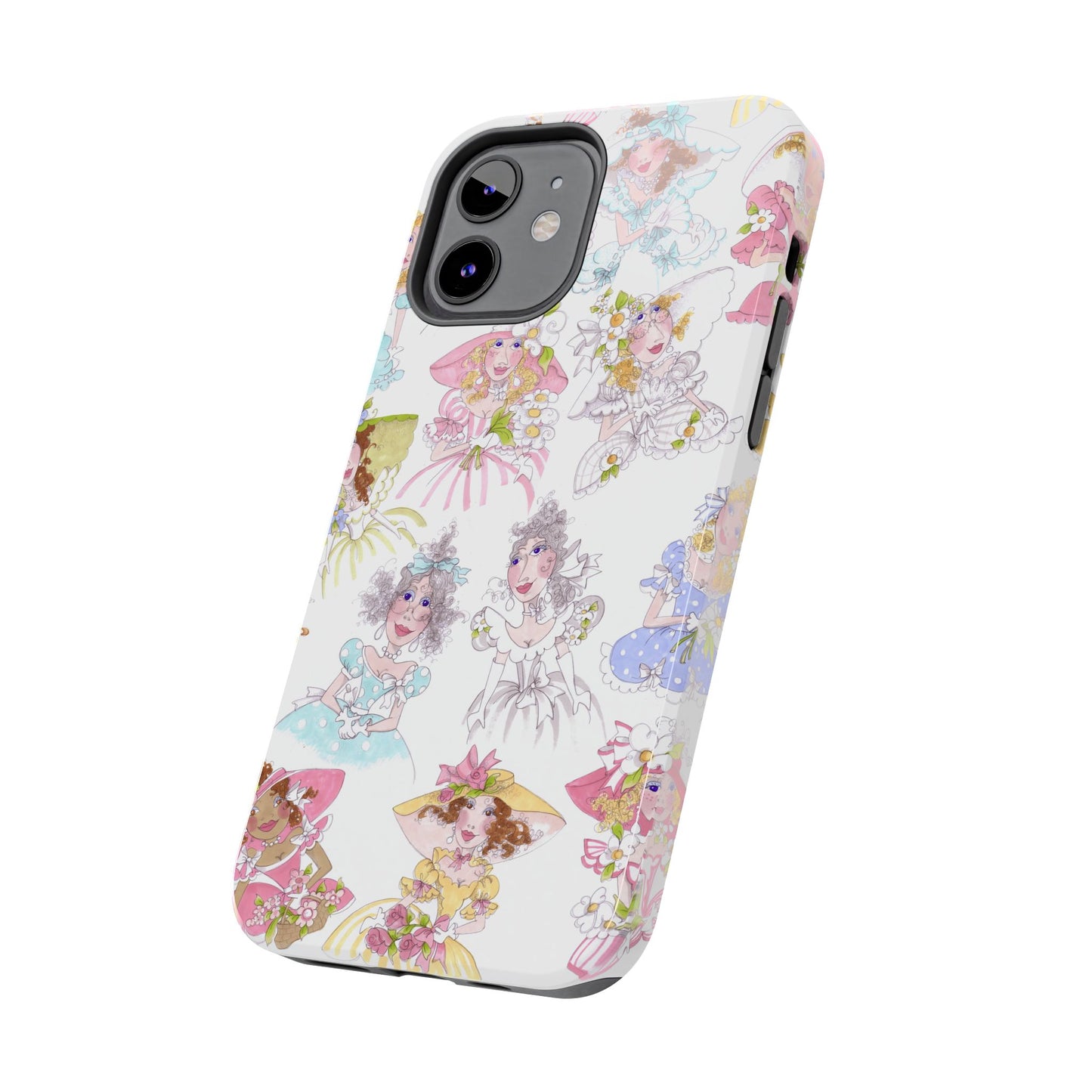 Tossed Belles White Phone Case