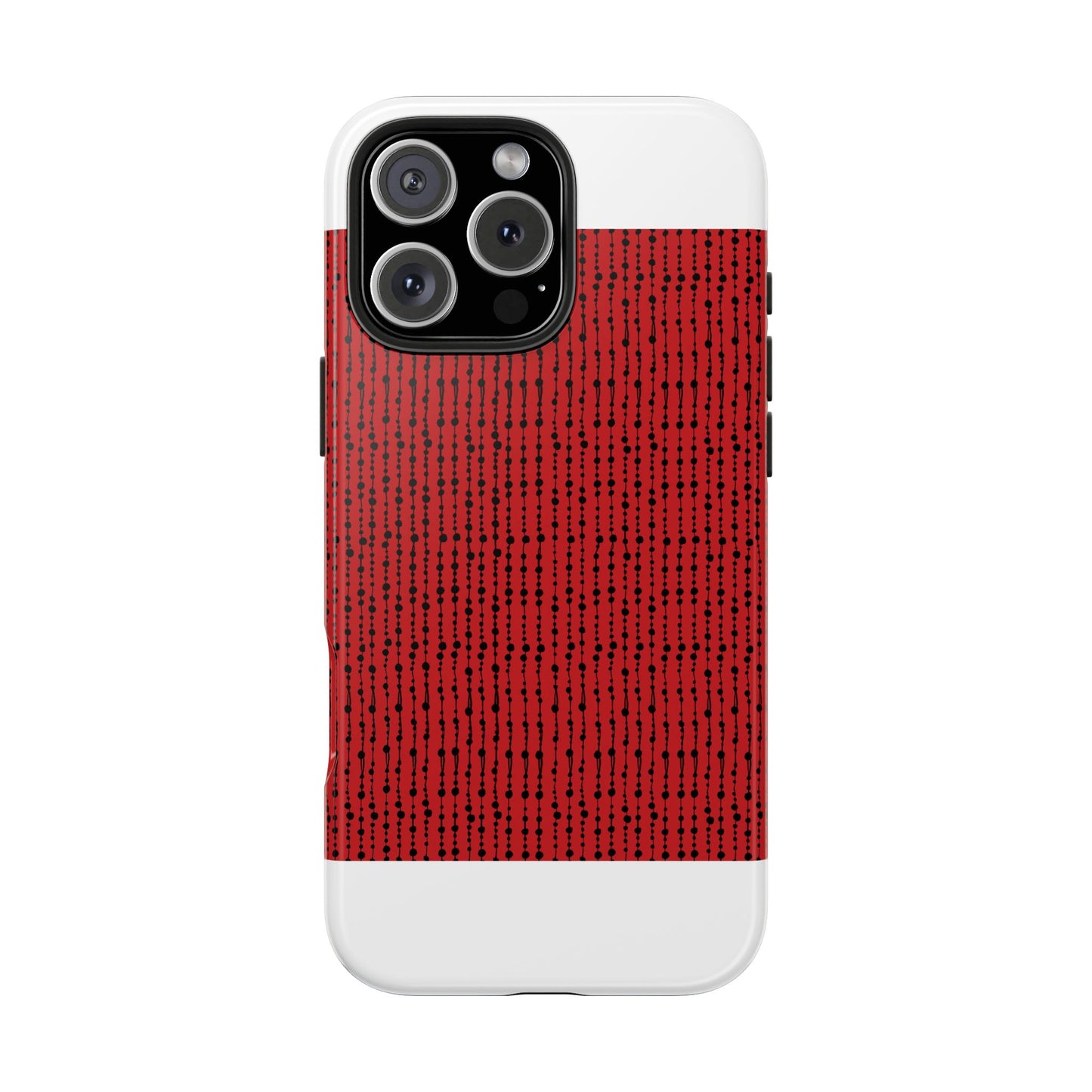 Beaded Curtain Red / Black Phone Case