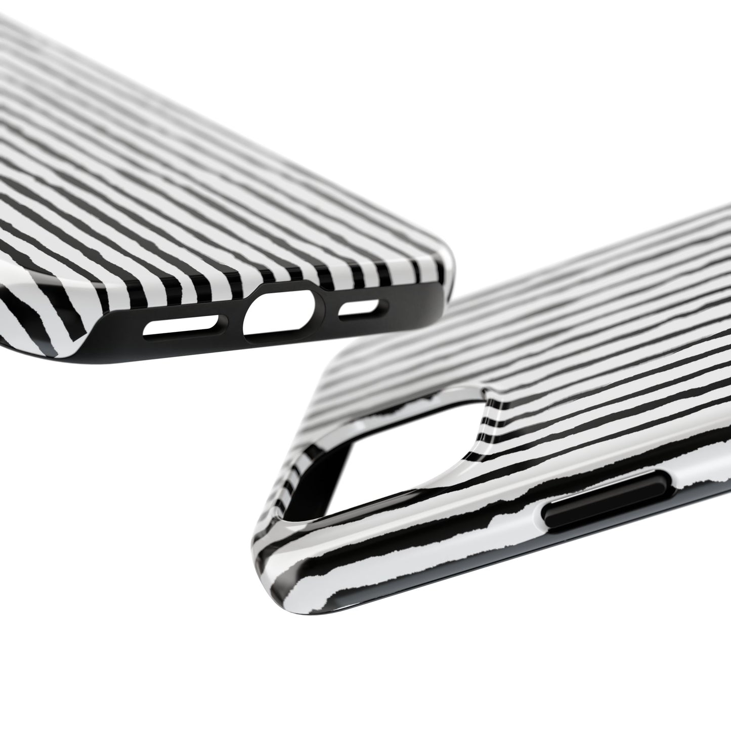 Sorta Stripe White / Black Phone Case