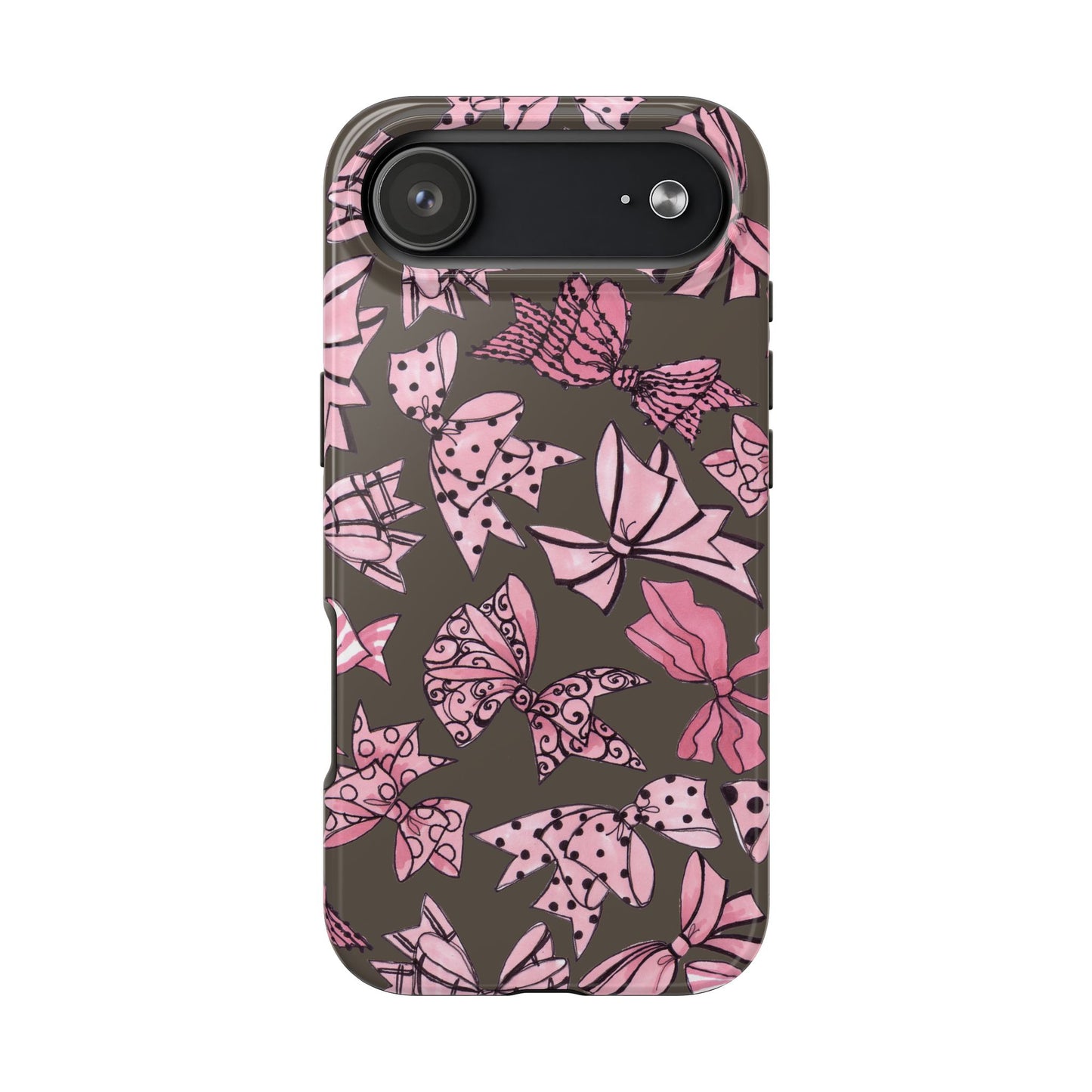 Blushing Bows Mocha Phone Case