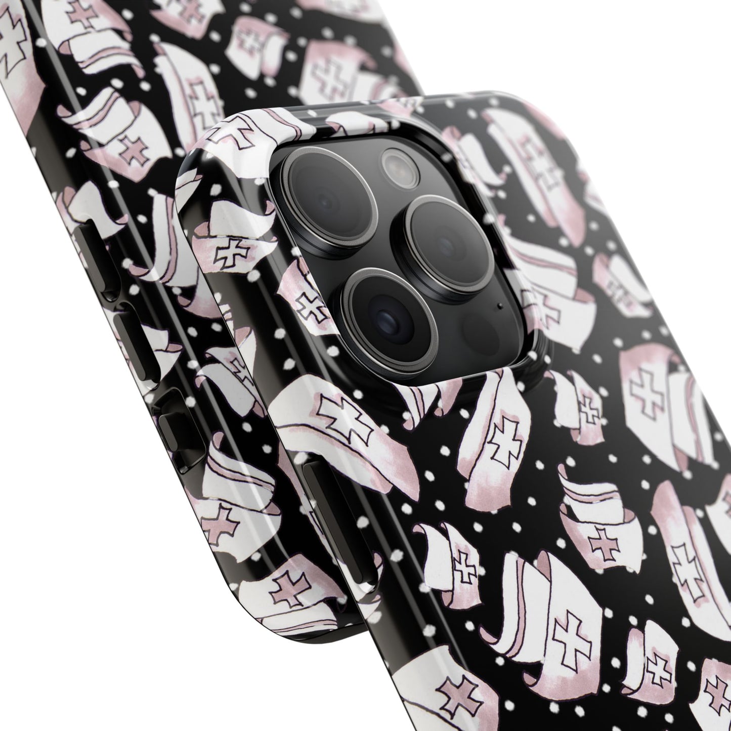 Med Hats Black Phone Case