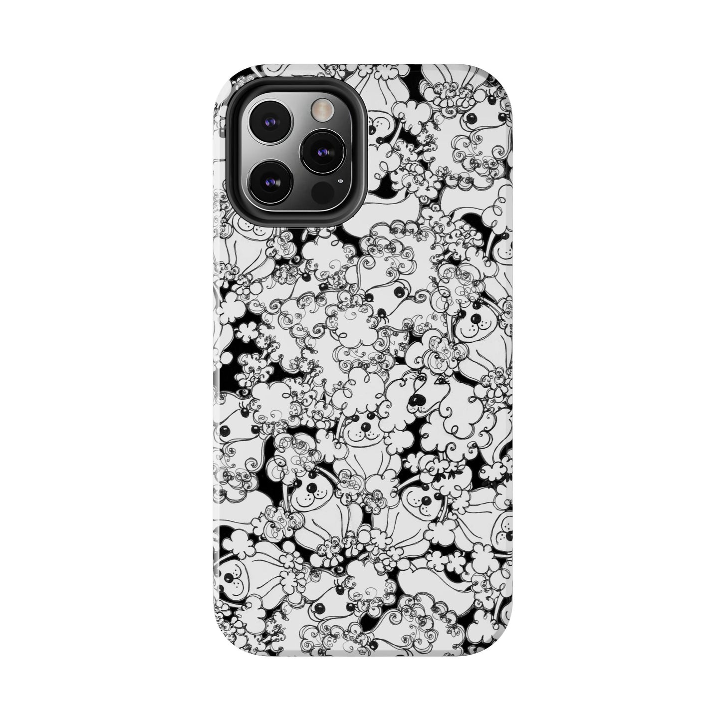 Poodle Party Black Phone Case