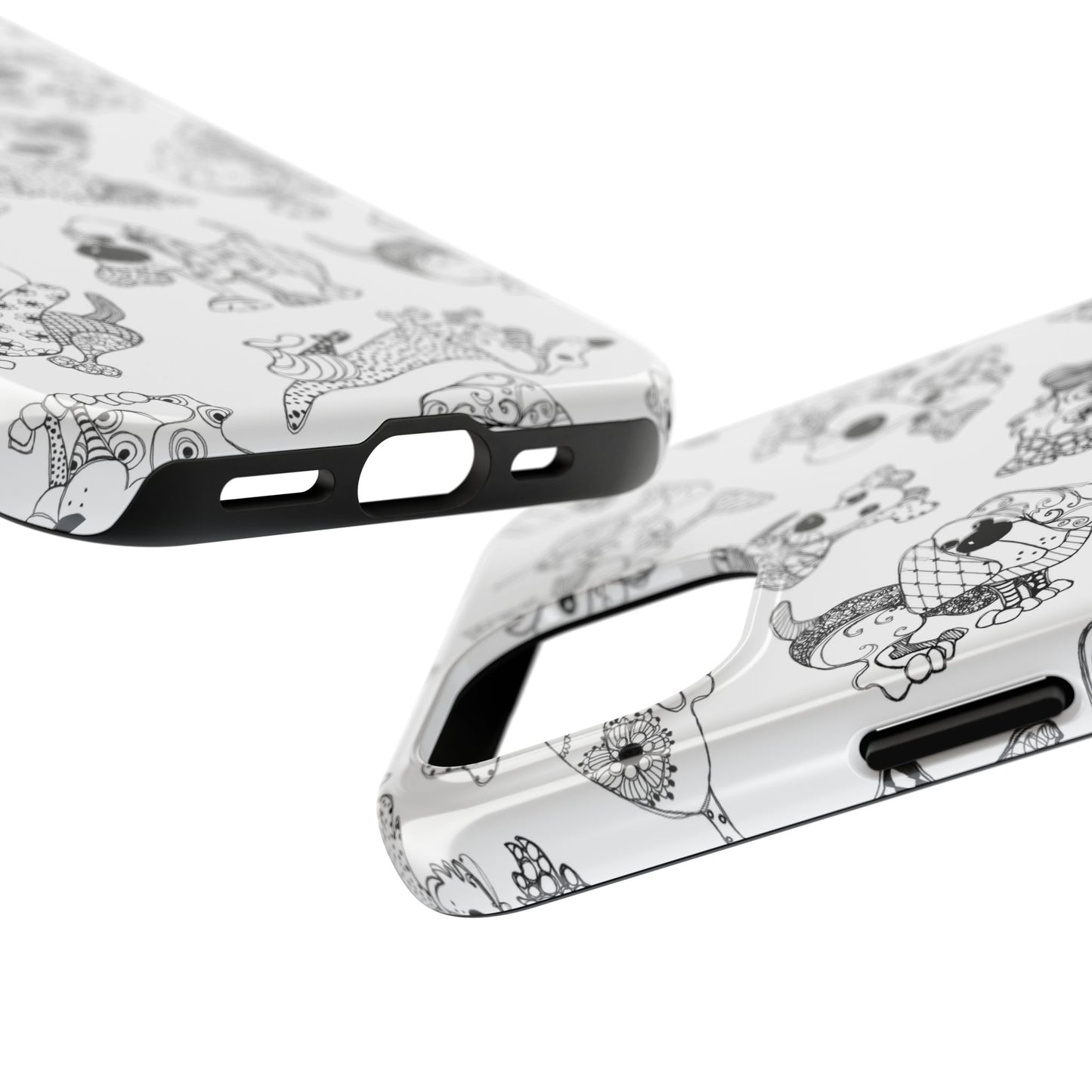 Doodle Dogs White Phone Case