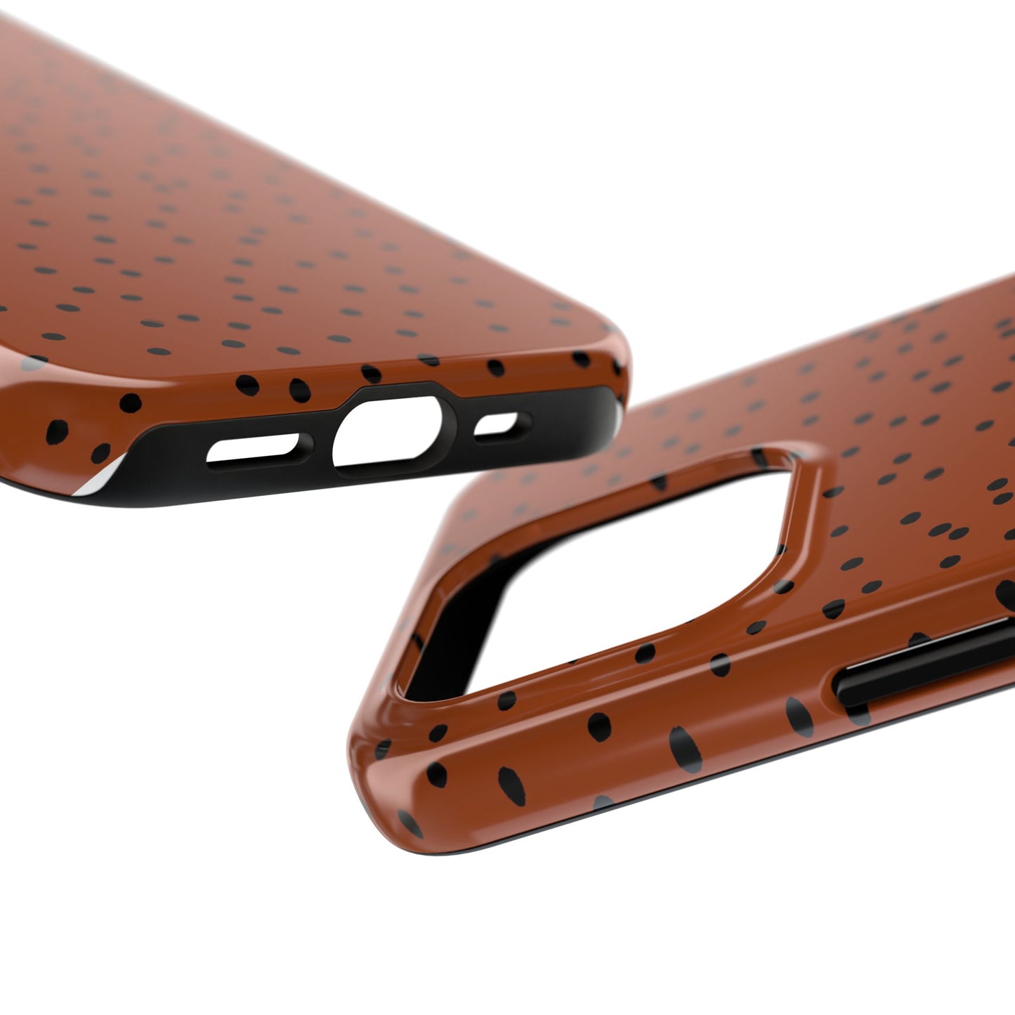 Dinky Dots Bronze / Black Phone Case