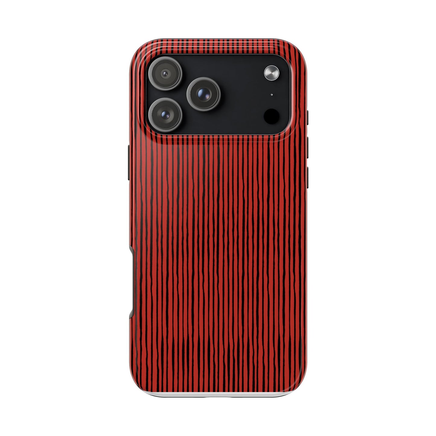 Quirky Bias Stripe Red / Black Phone Case