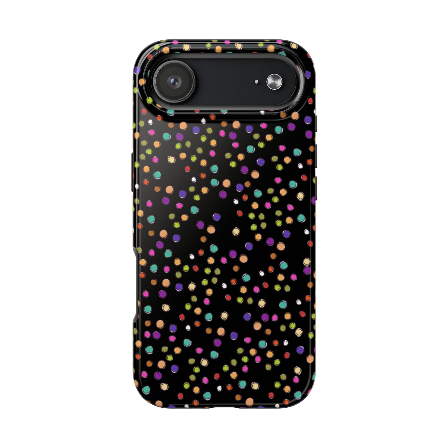 Dog Dots Black Phone Case
