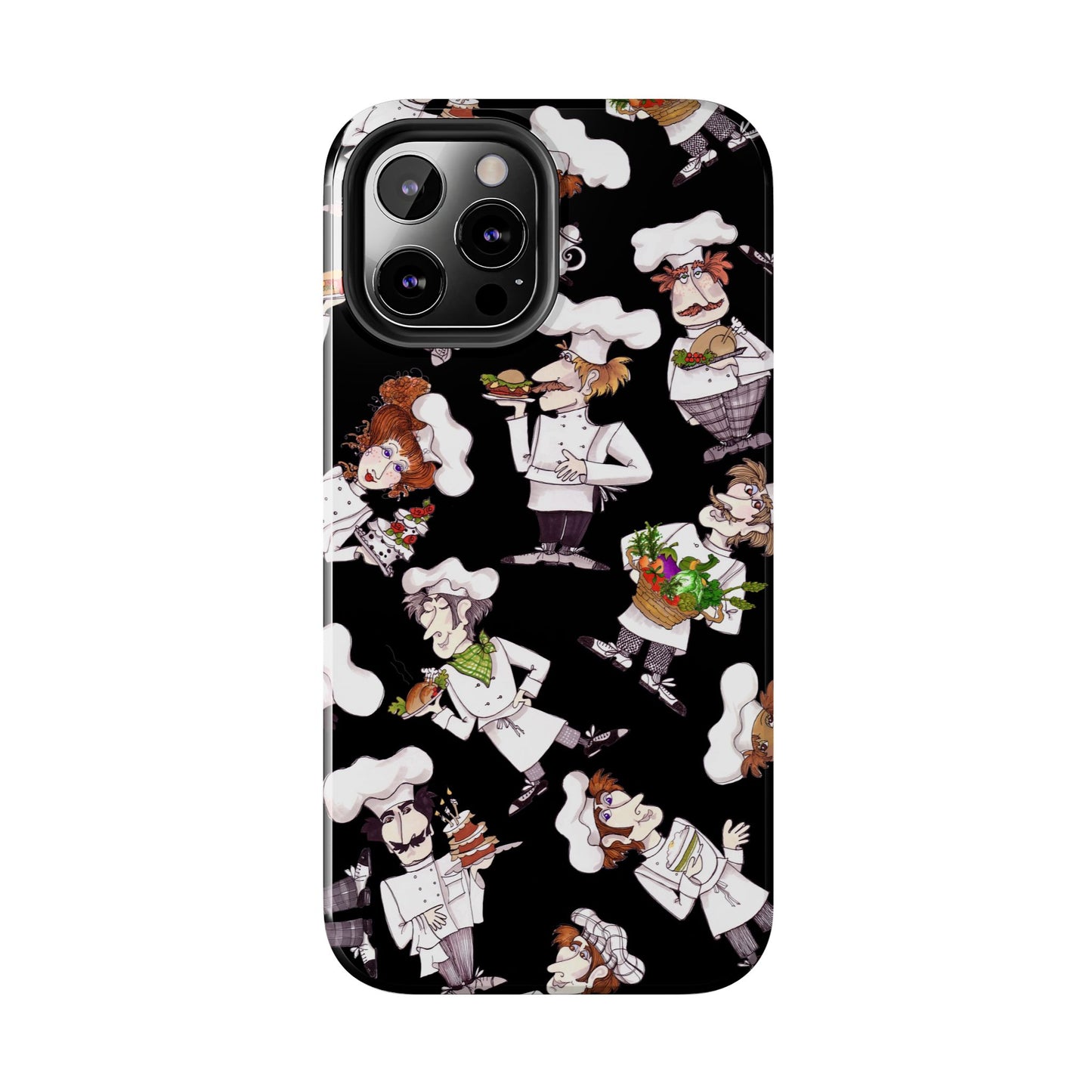 Tossed Chefs Black Phone Case