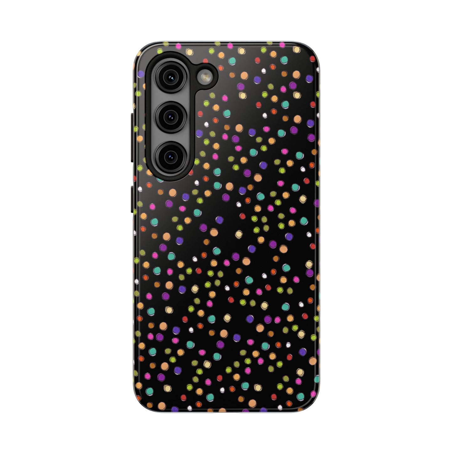 Dog Dots Black Phone Case