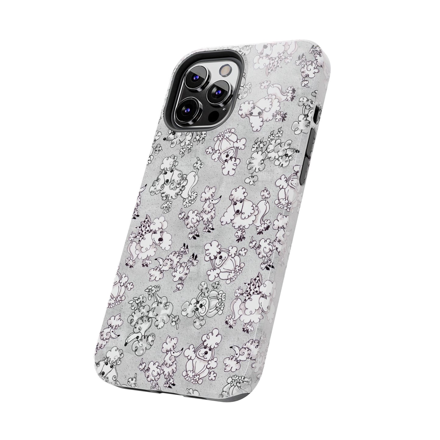 Paris Poodles Silver Phone Case