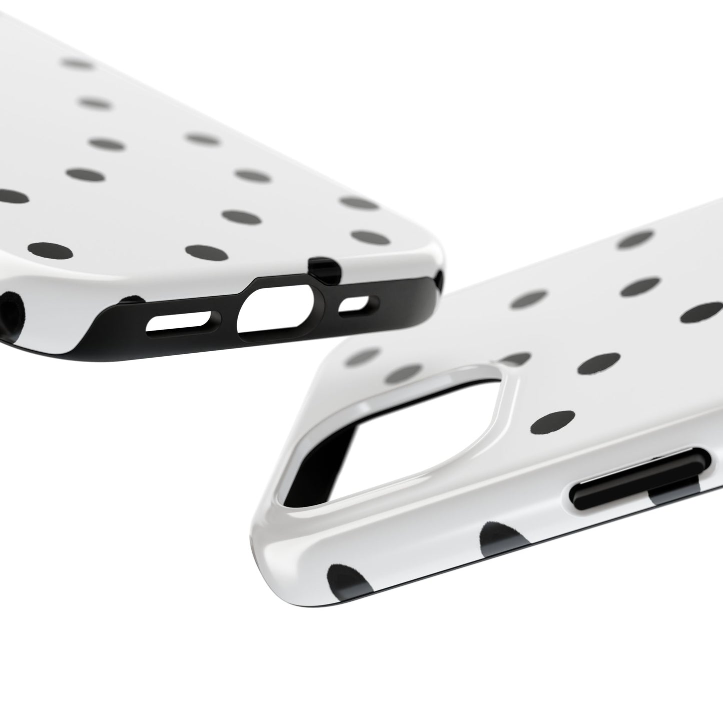 Space Dots White / Black Phone Case