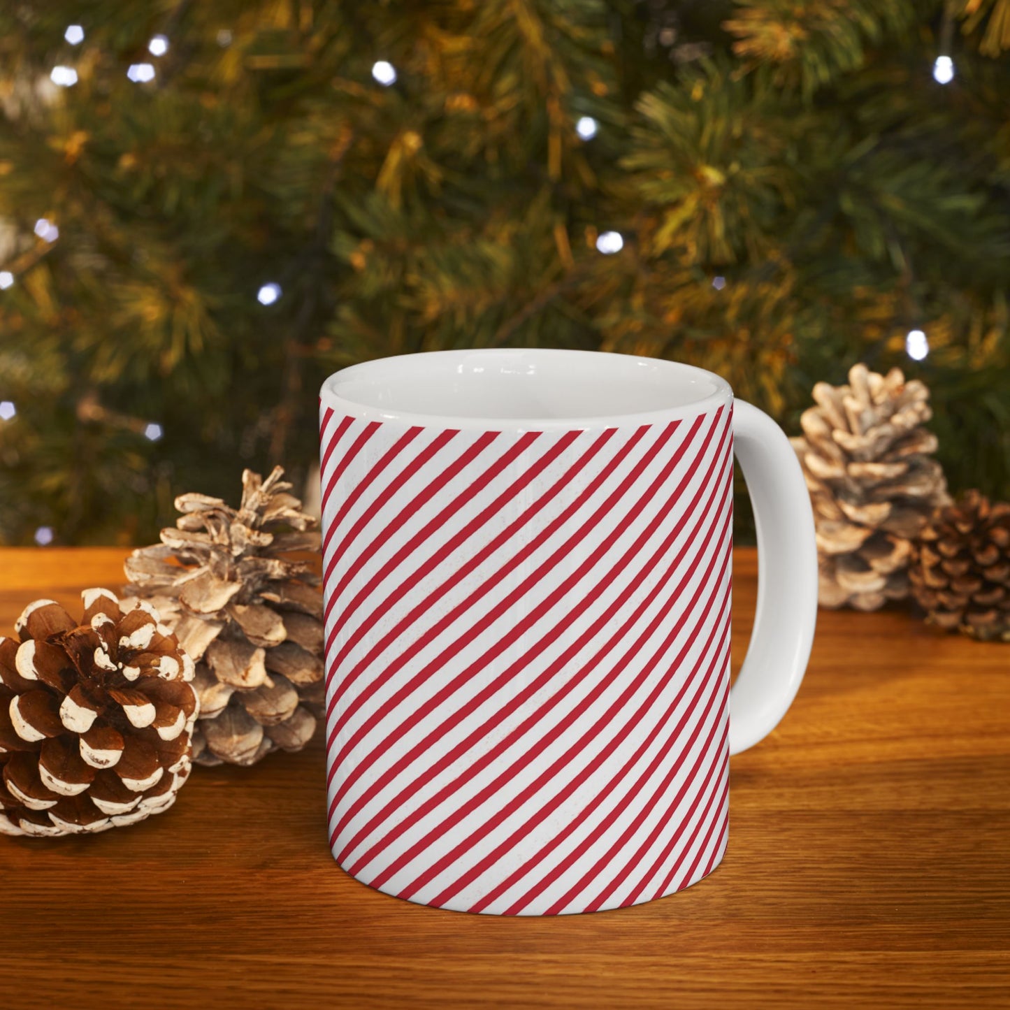 Bias Stripe White / Red Cup