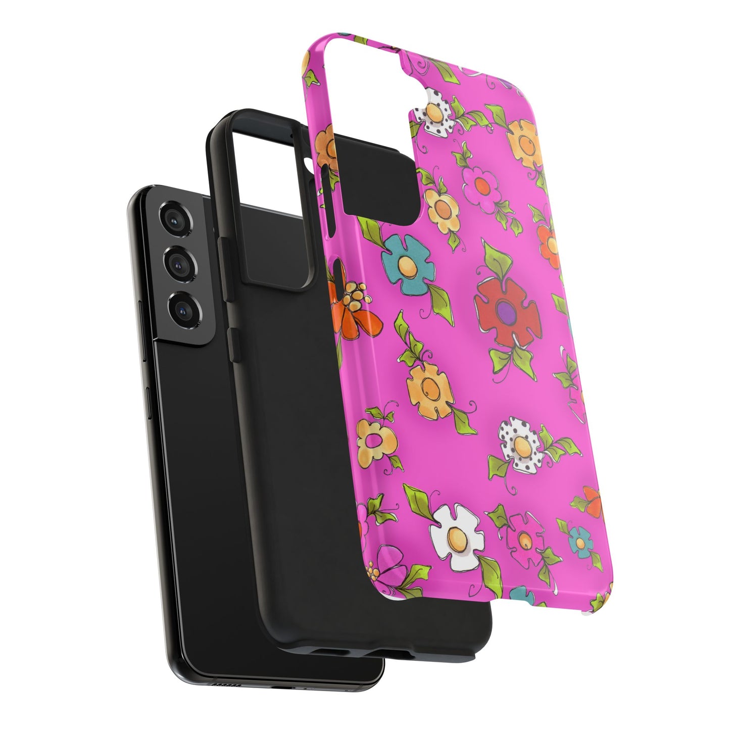 Happy Blooms Cerise Phone Case