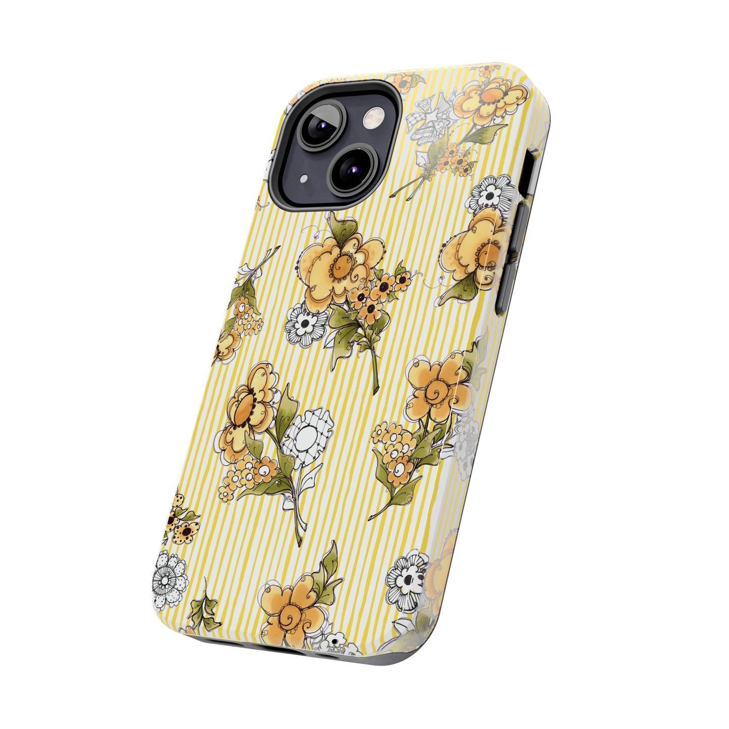 Bee Floral White / Yellow Phone Case