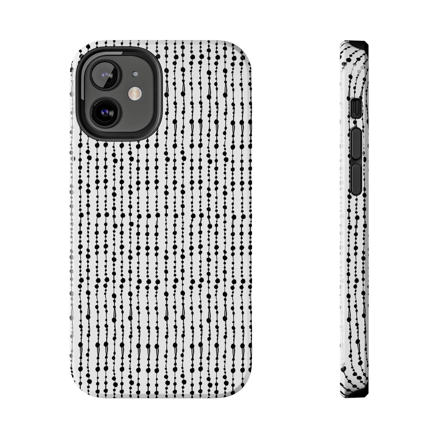 Beaded Curtain White / Black Phone Case