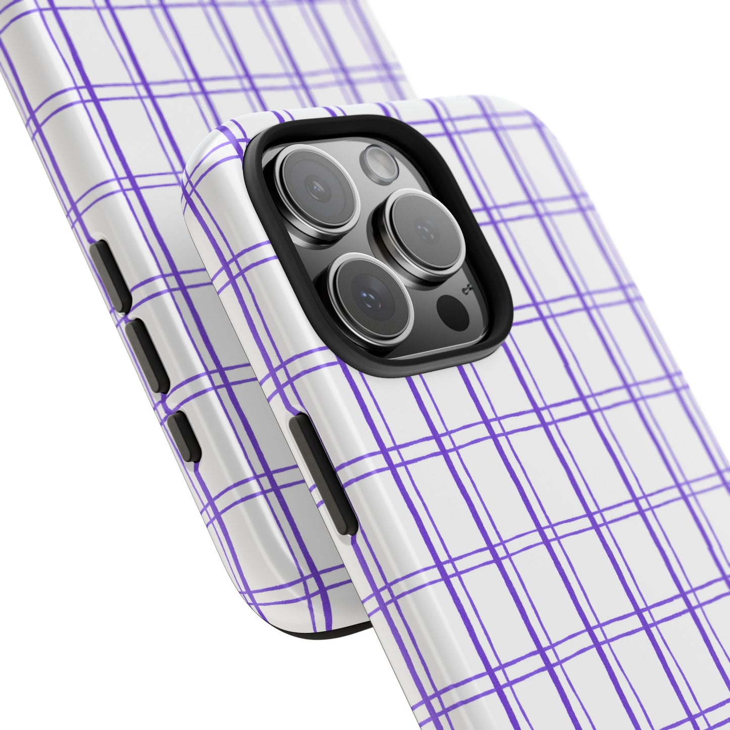 Kitchen Plaid White / Blue Phone Case