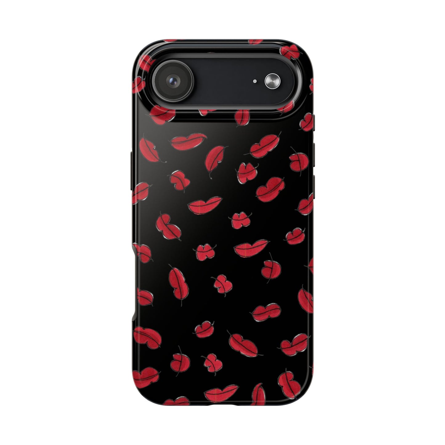 Lotsa Lips Black Phone Case