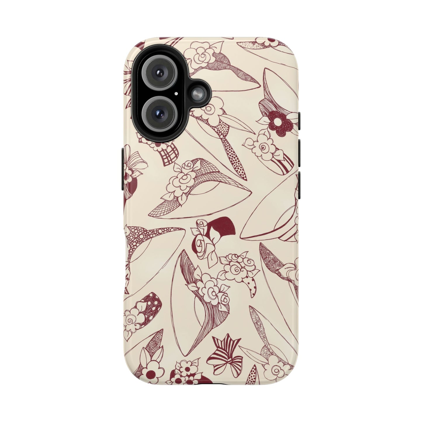 Millinery Ivory / Red Phone Case