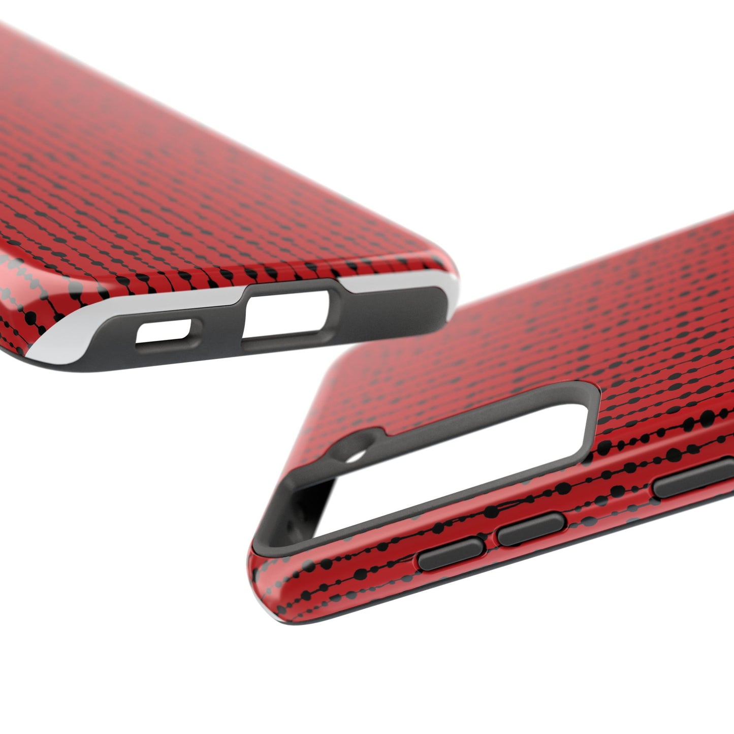 Beaded Curtain Red / Black Phone Case