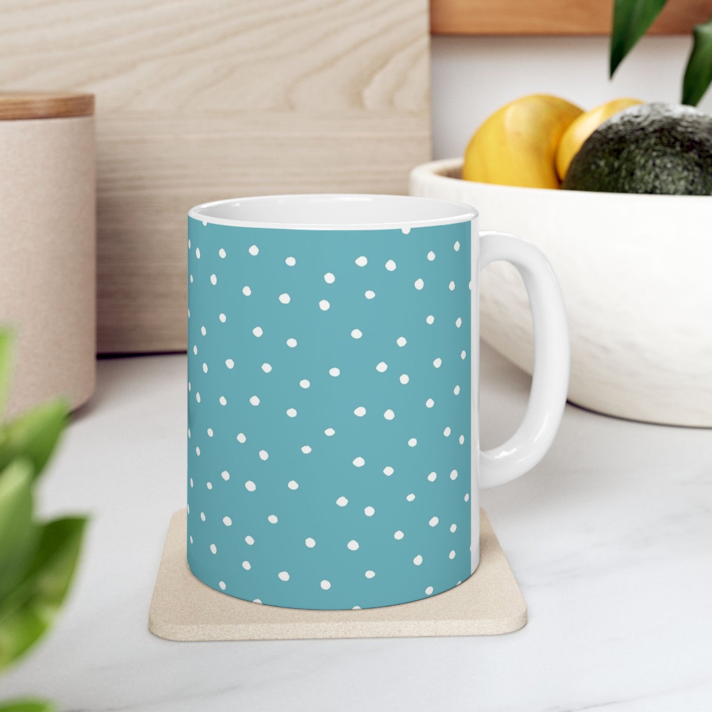 Dinky Dots Turquoise / White Cup
