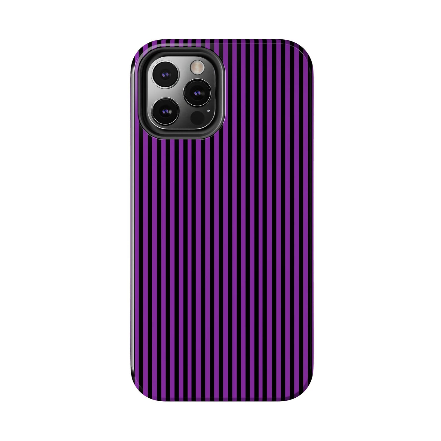 Stripe Purple / Black Phone Case