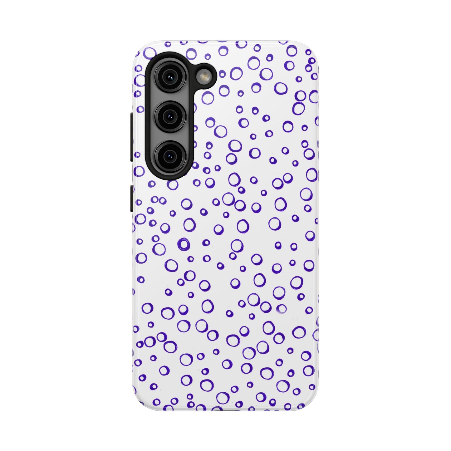 Blue See Through Dots Phone Case