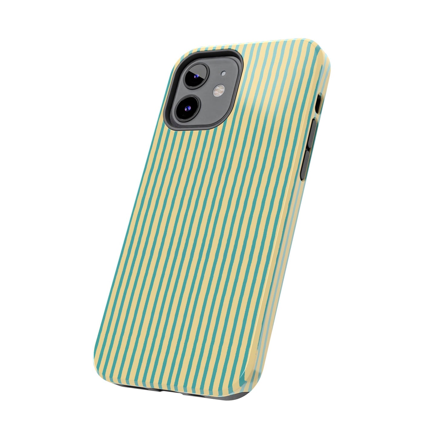Stripe Yellow / Turquoise Phone Case