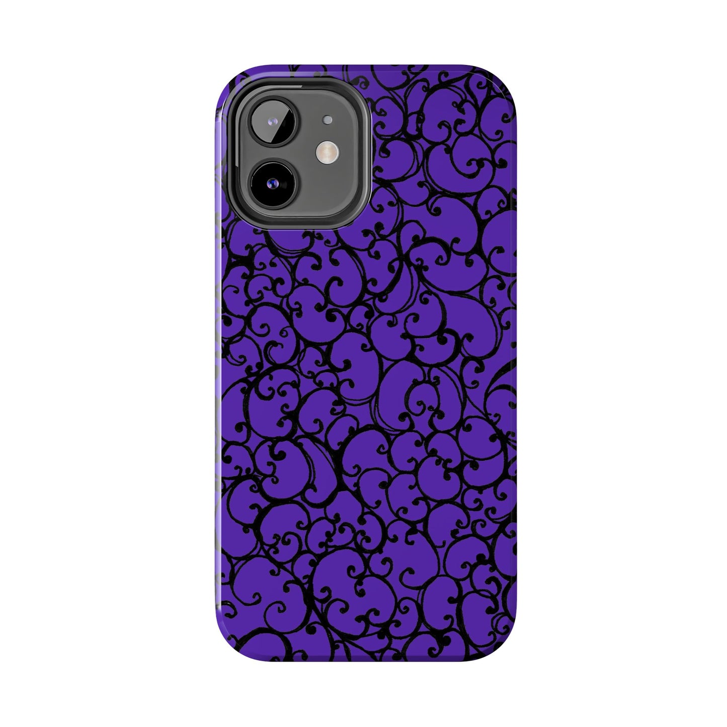 Scrollie Blue / Black Phone Case