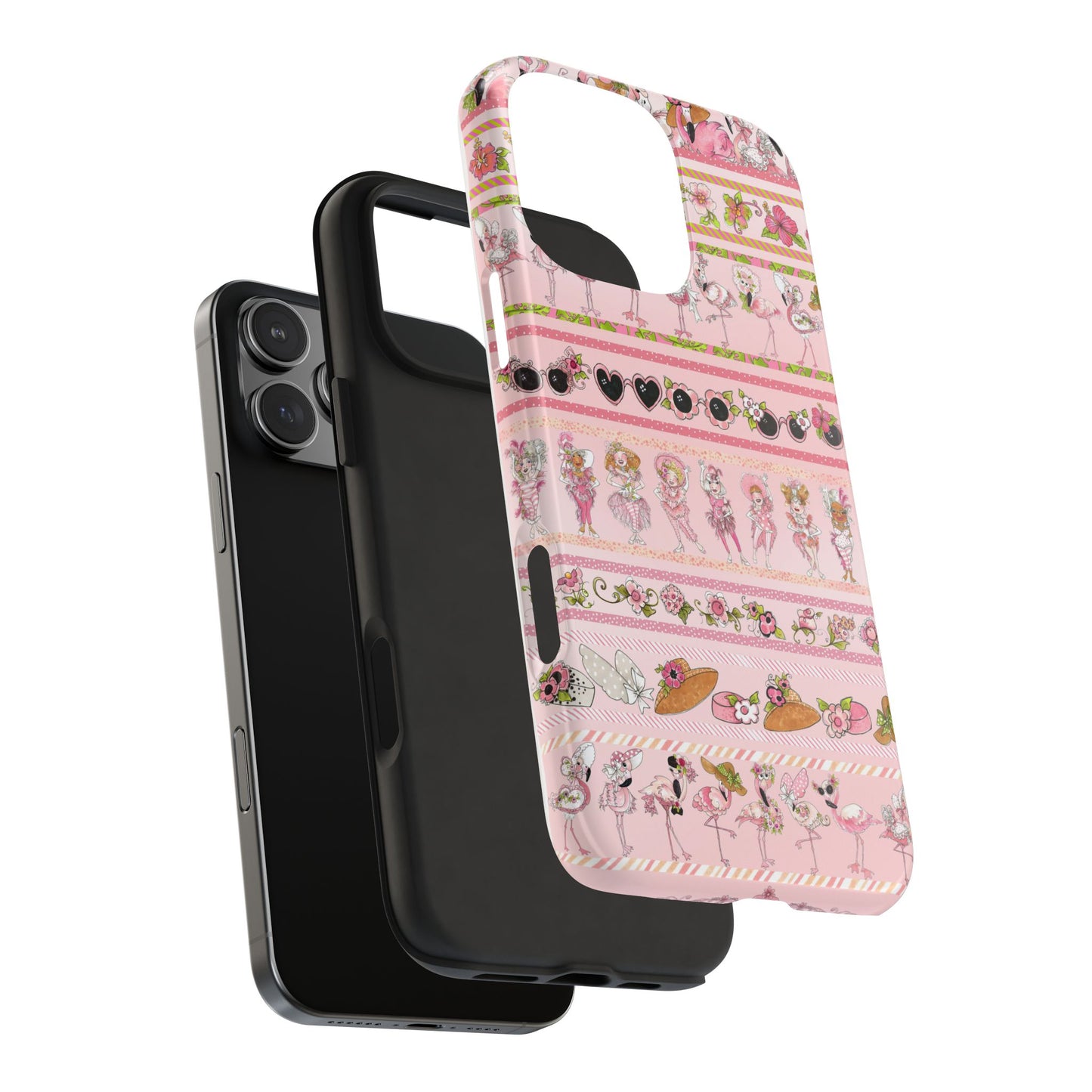Flam Borders Pink Phone Case