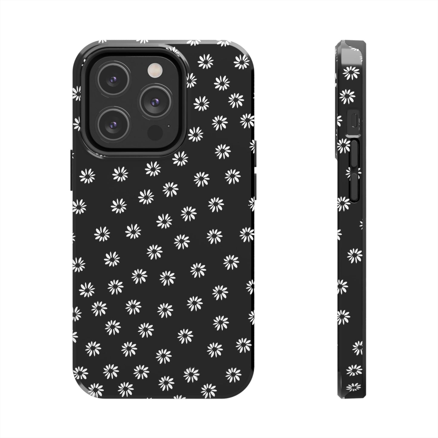 Daisy Dot Black / White Phone Case