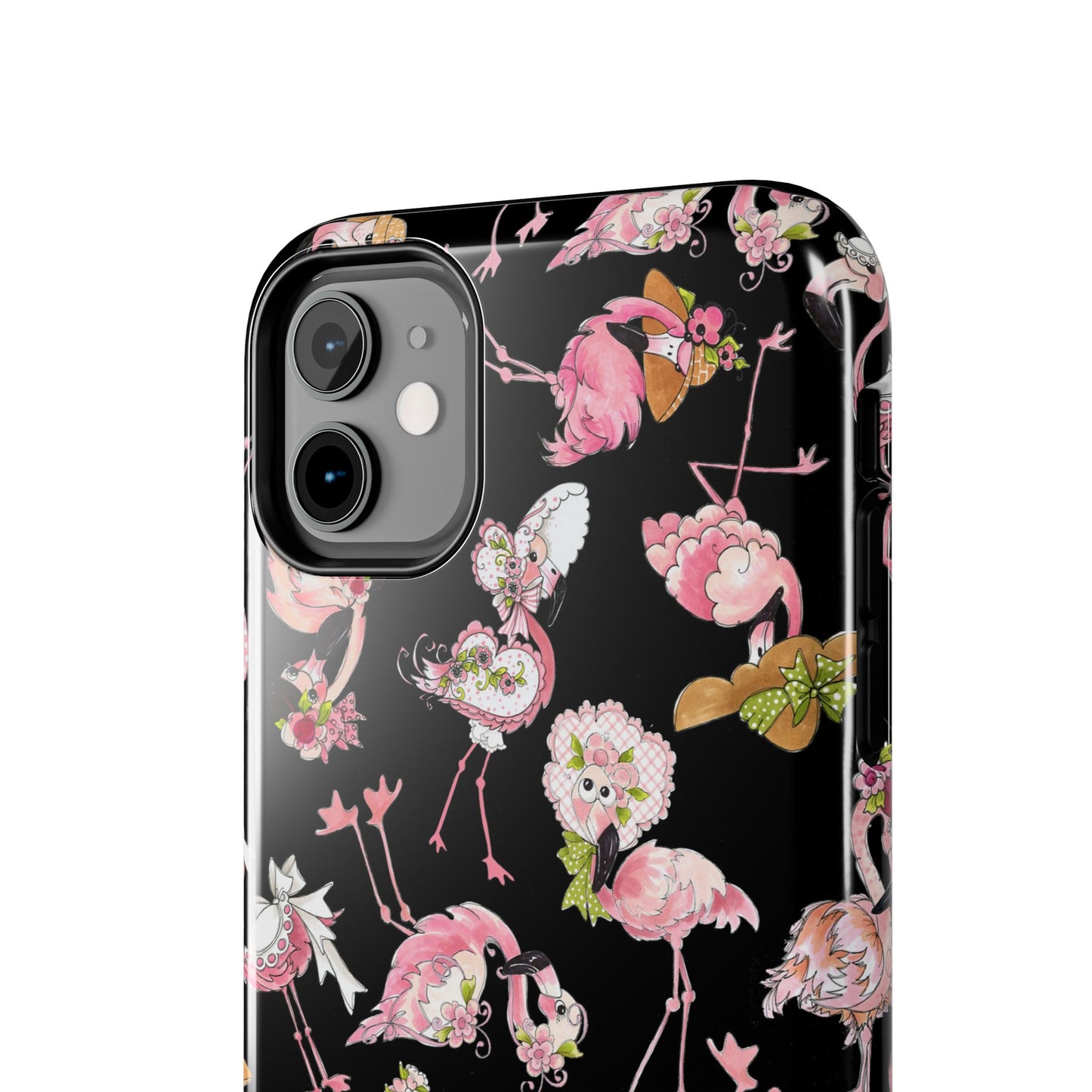 Tossed Flams Black Phone Case