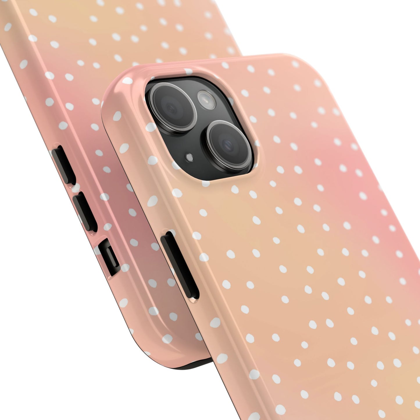 Dinky Dots Peach / White Phone Case