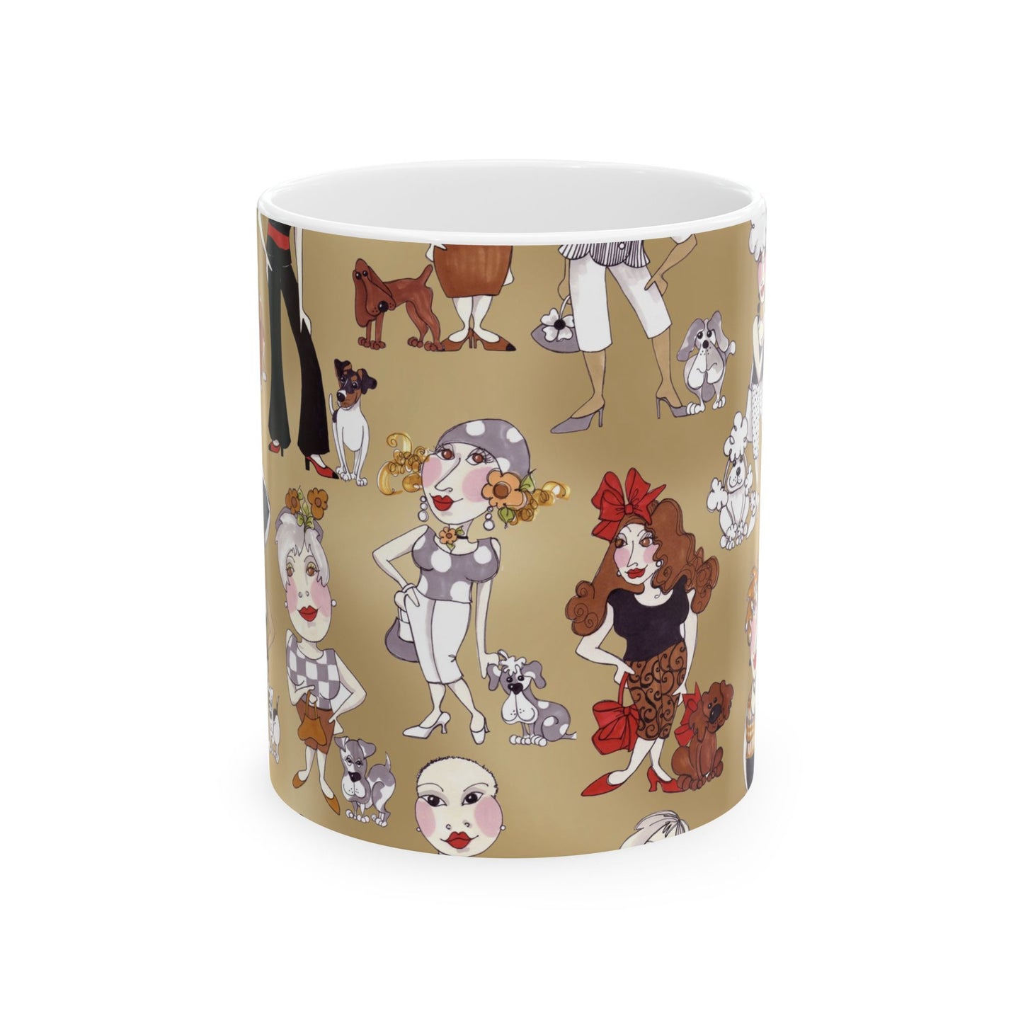Dog Ladies Tan Cup