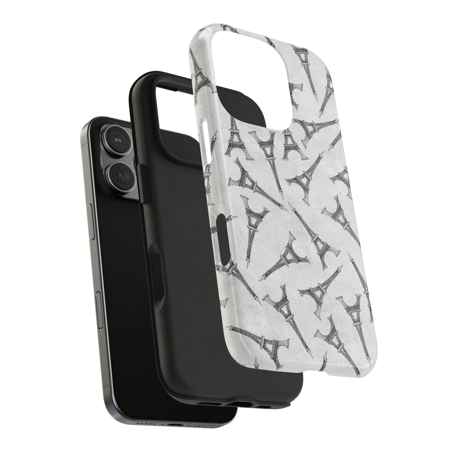 Eifelesque Silver Phone Case
