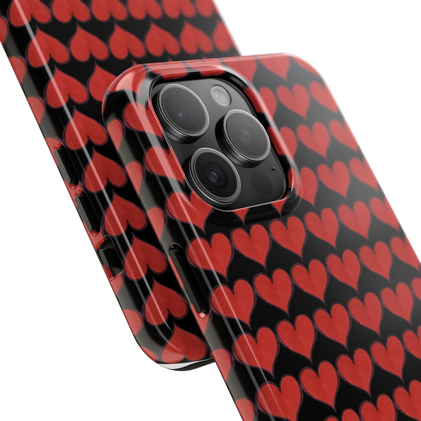 Heartbeats Black / Red Phone Case