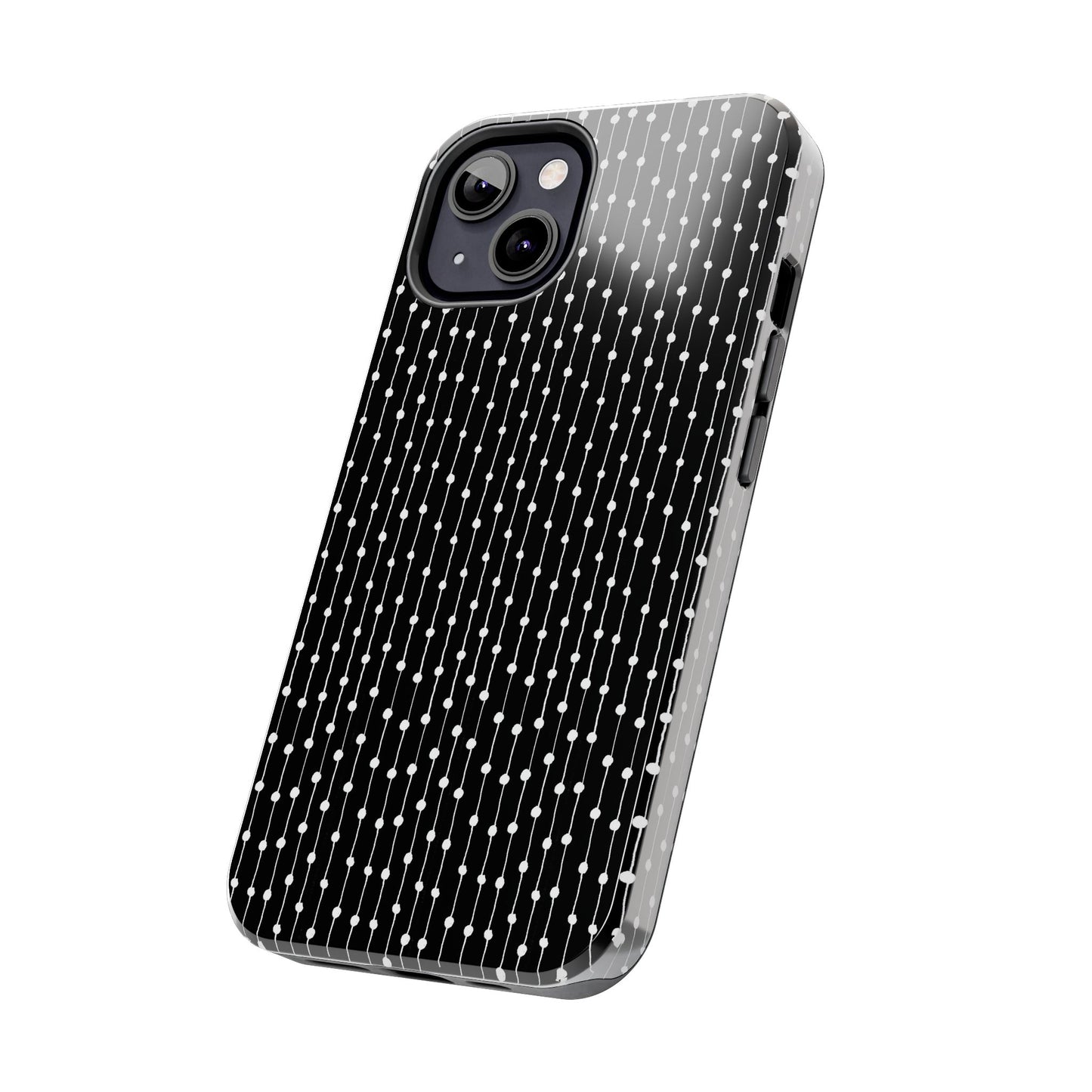 Pin Stripe Black / White Phone Case