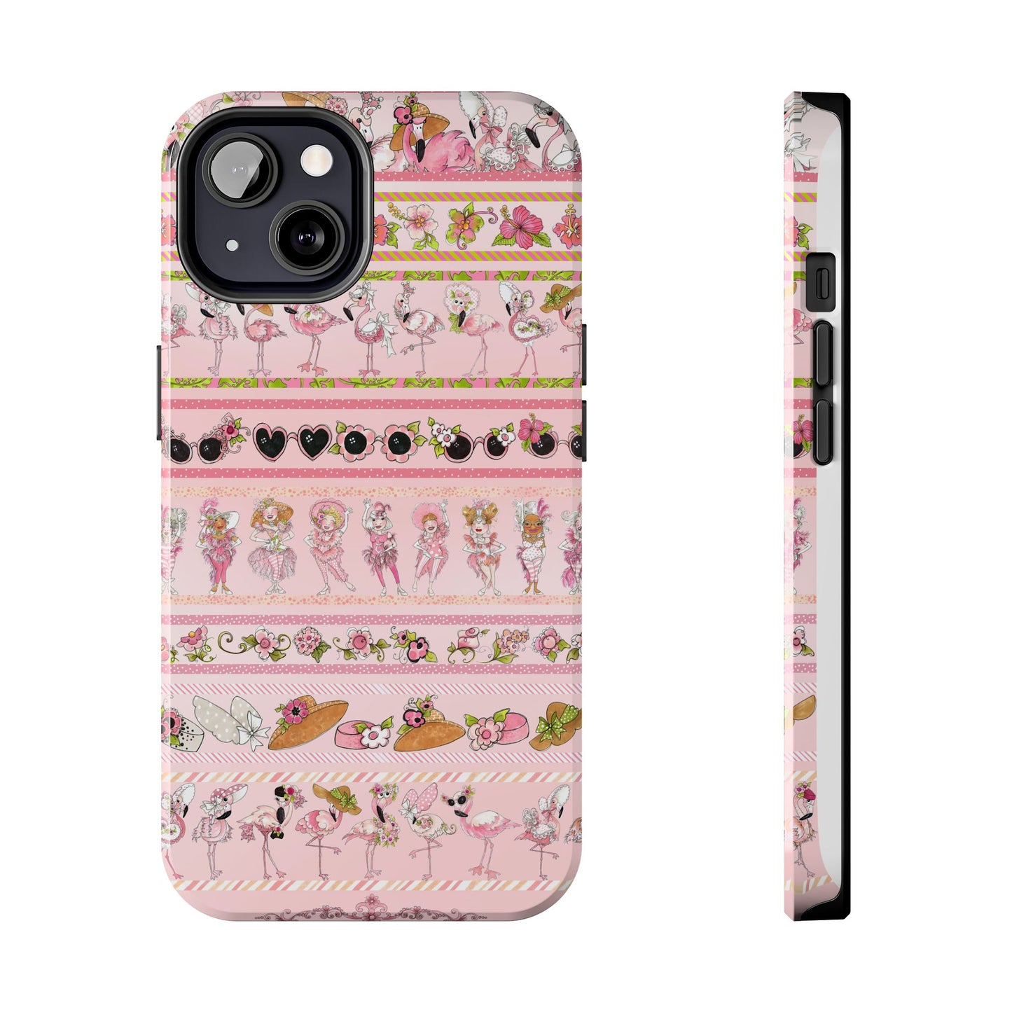 Flam Borders Pink Phone Case
