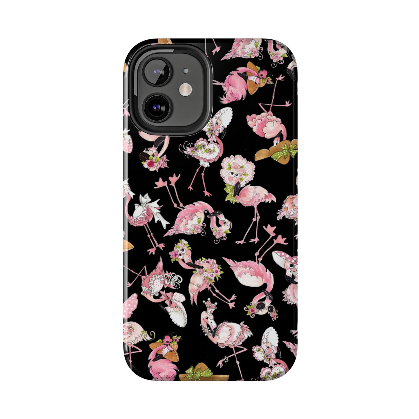 Tossed Flams Black Phone Case