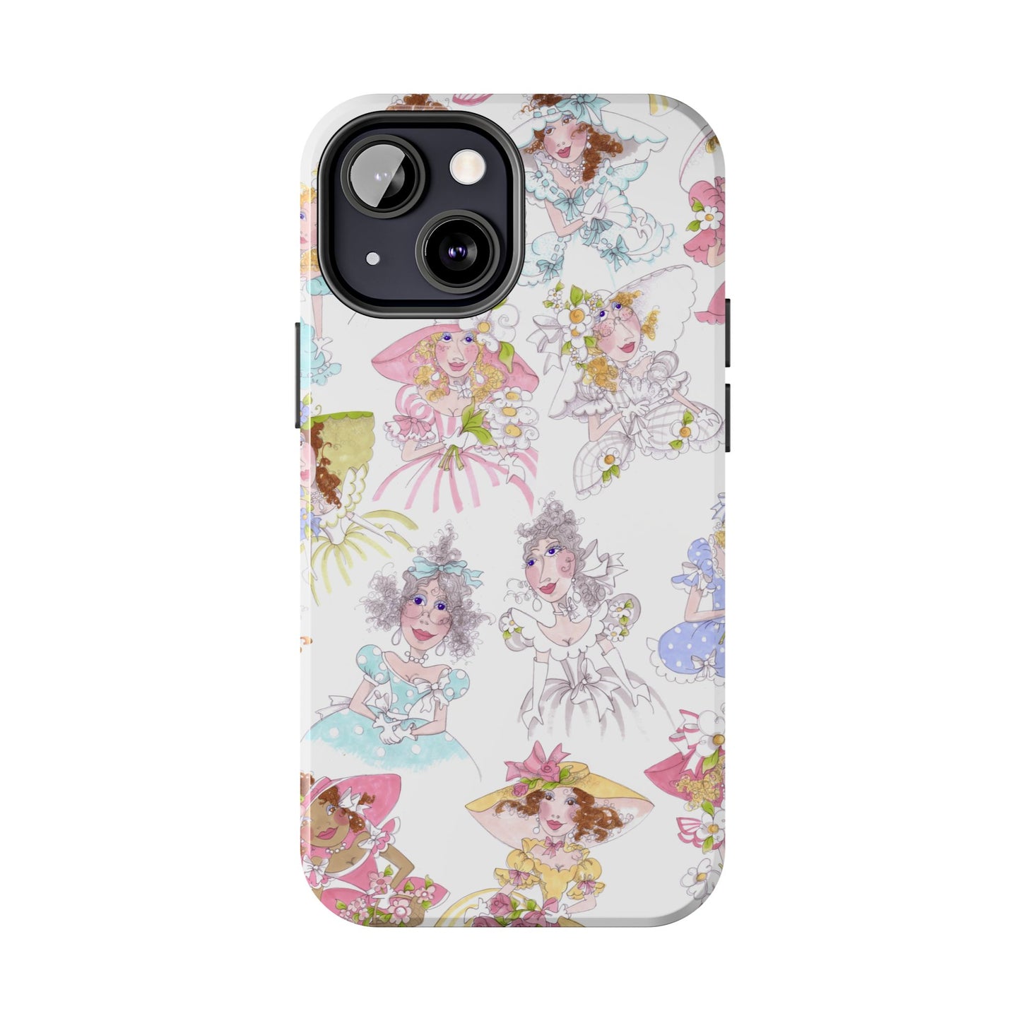 Tossed Belles White Phone Case