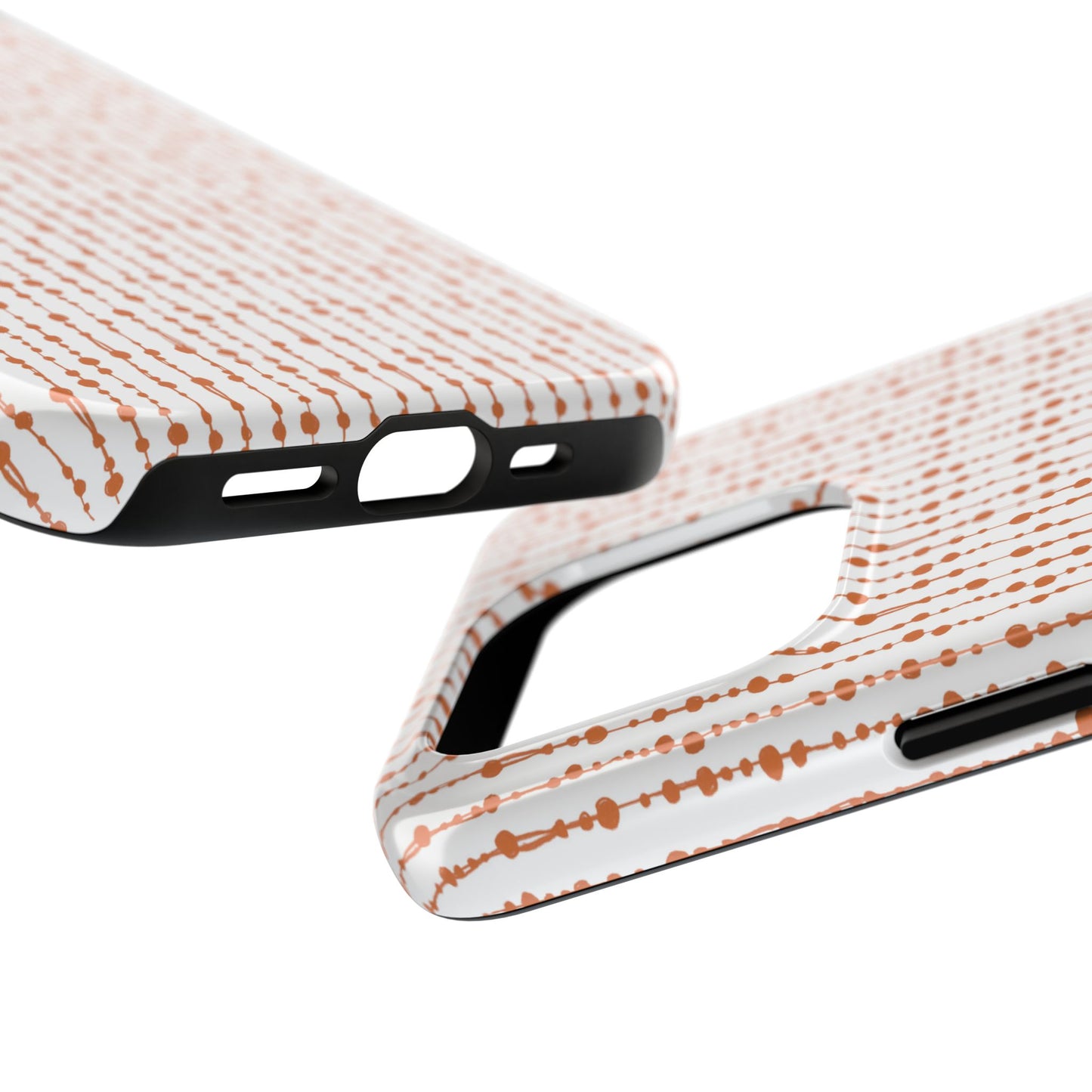 Beaded Curtain White / Bronze Phone Case