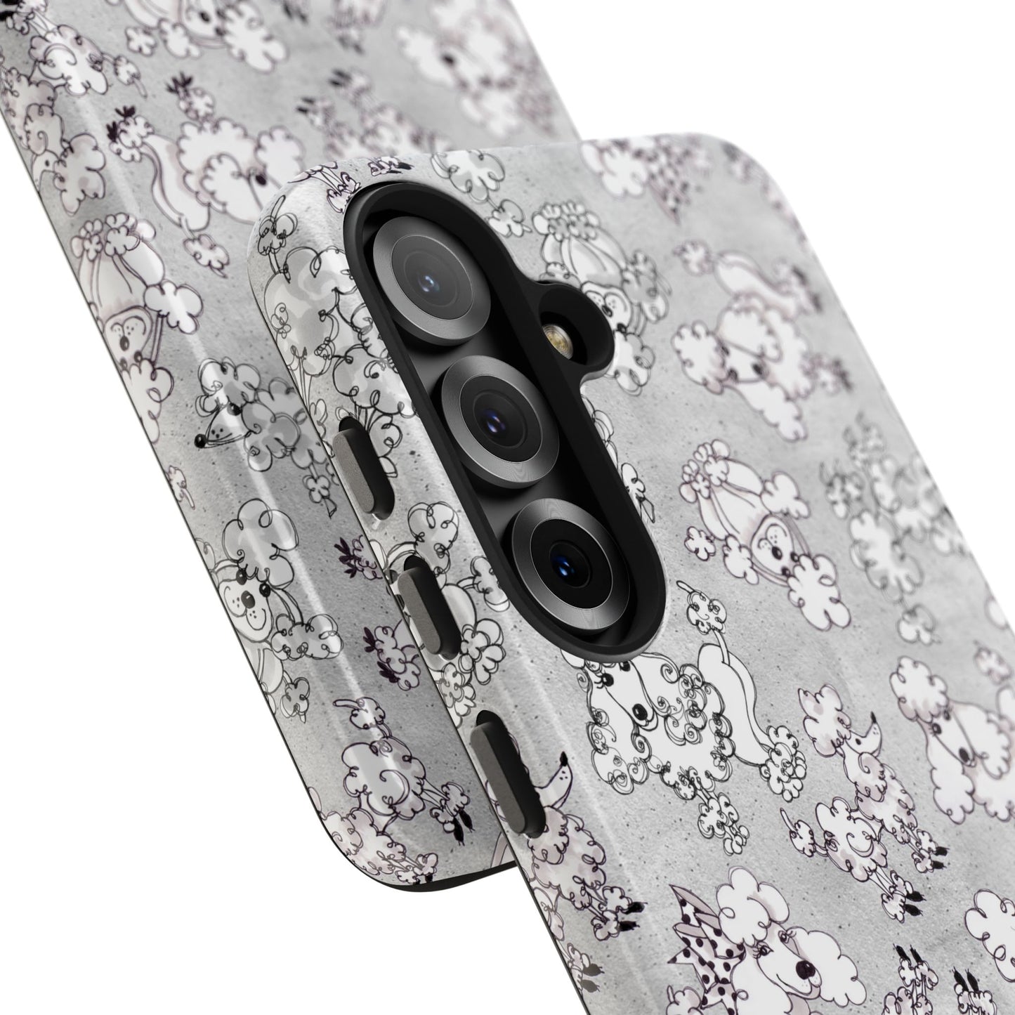 Paris Poodles Silver Phone Case