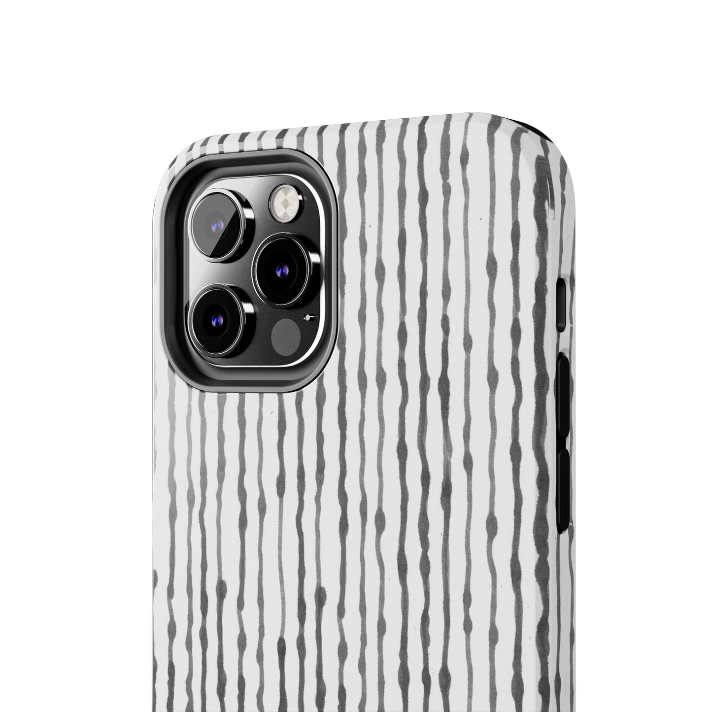 Faux Seersucker White / Charcoal Phone Case