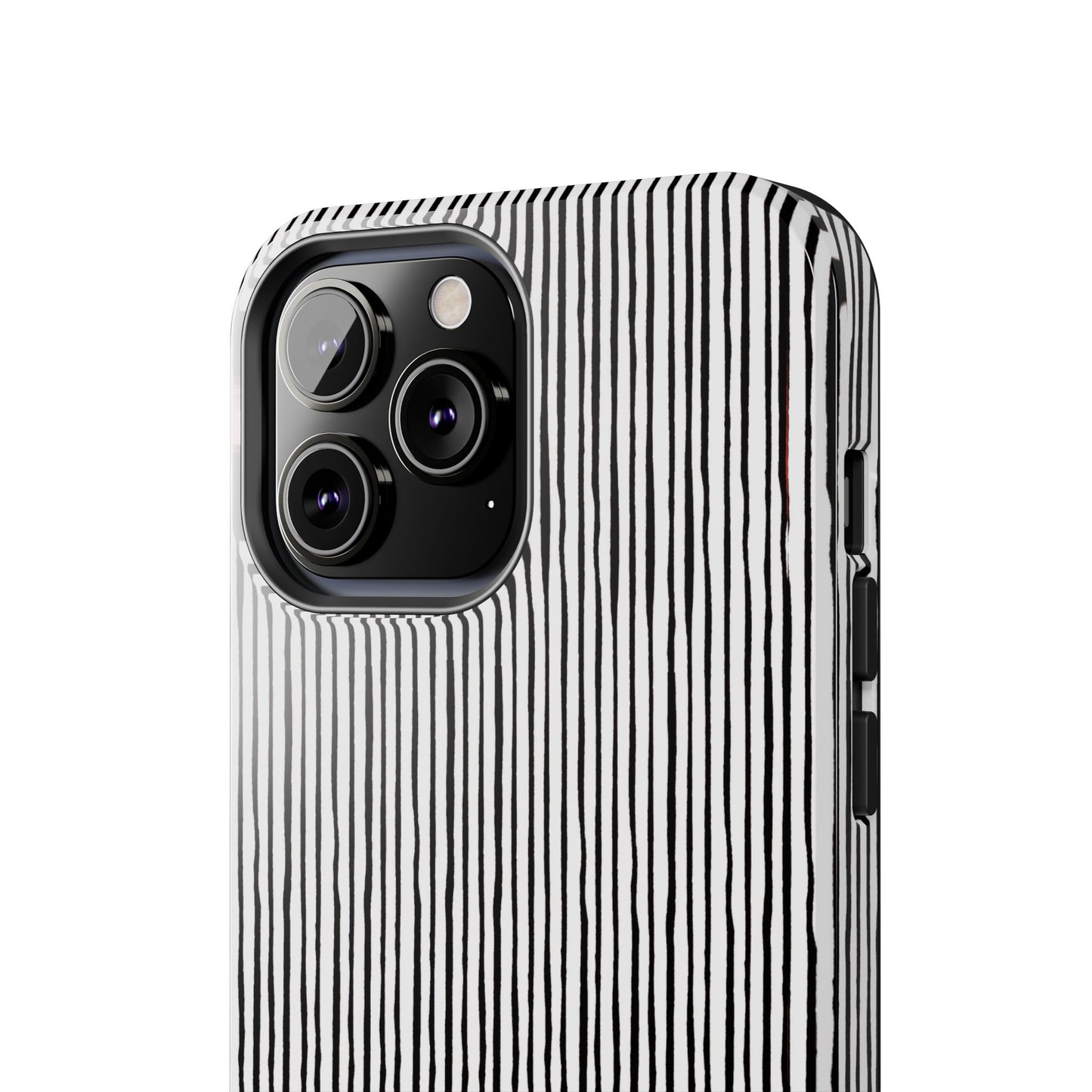 Quirky Pin Stripe White / Black Phone Case
