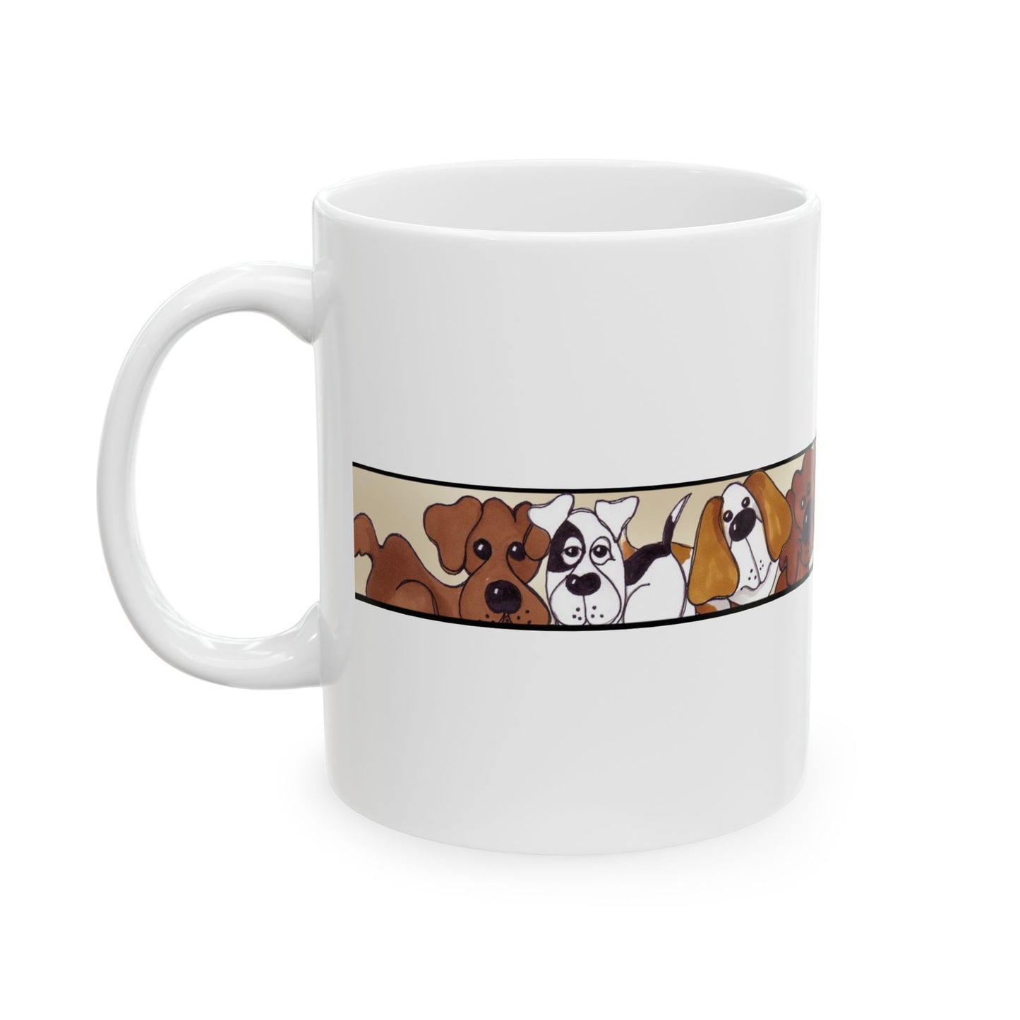 Doggie Border Tan Cup