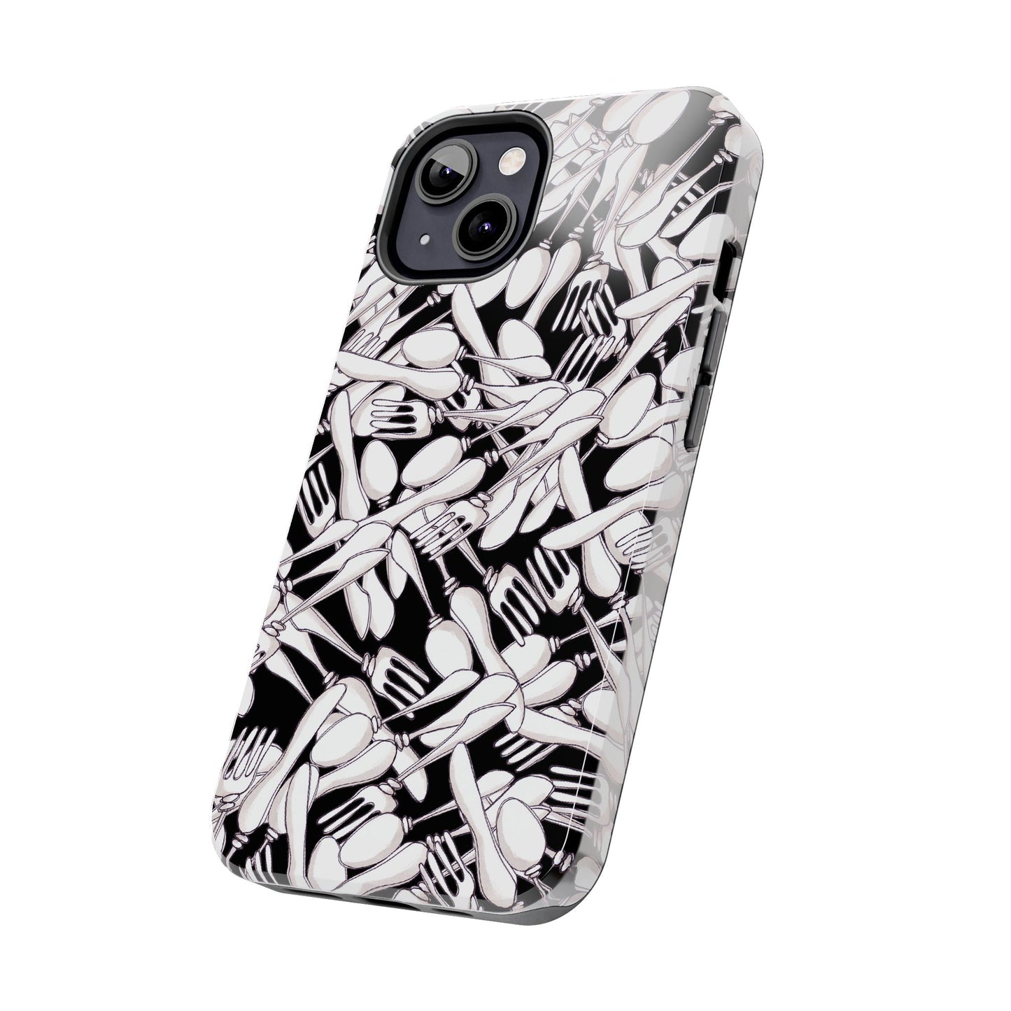 Silverware Wars Black Phone Case