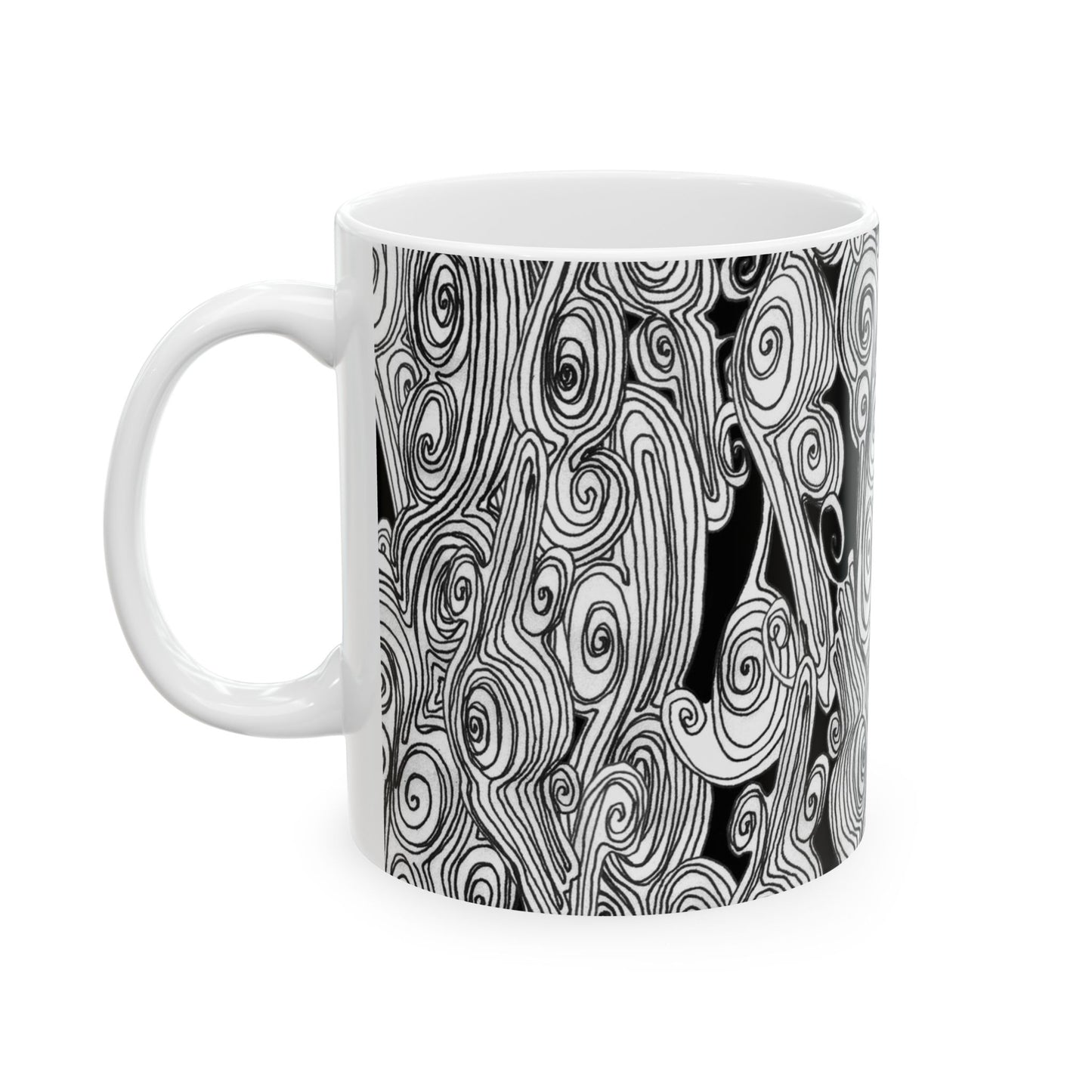 Bark Bark Black / White Cup