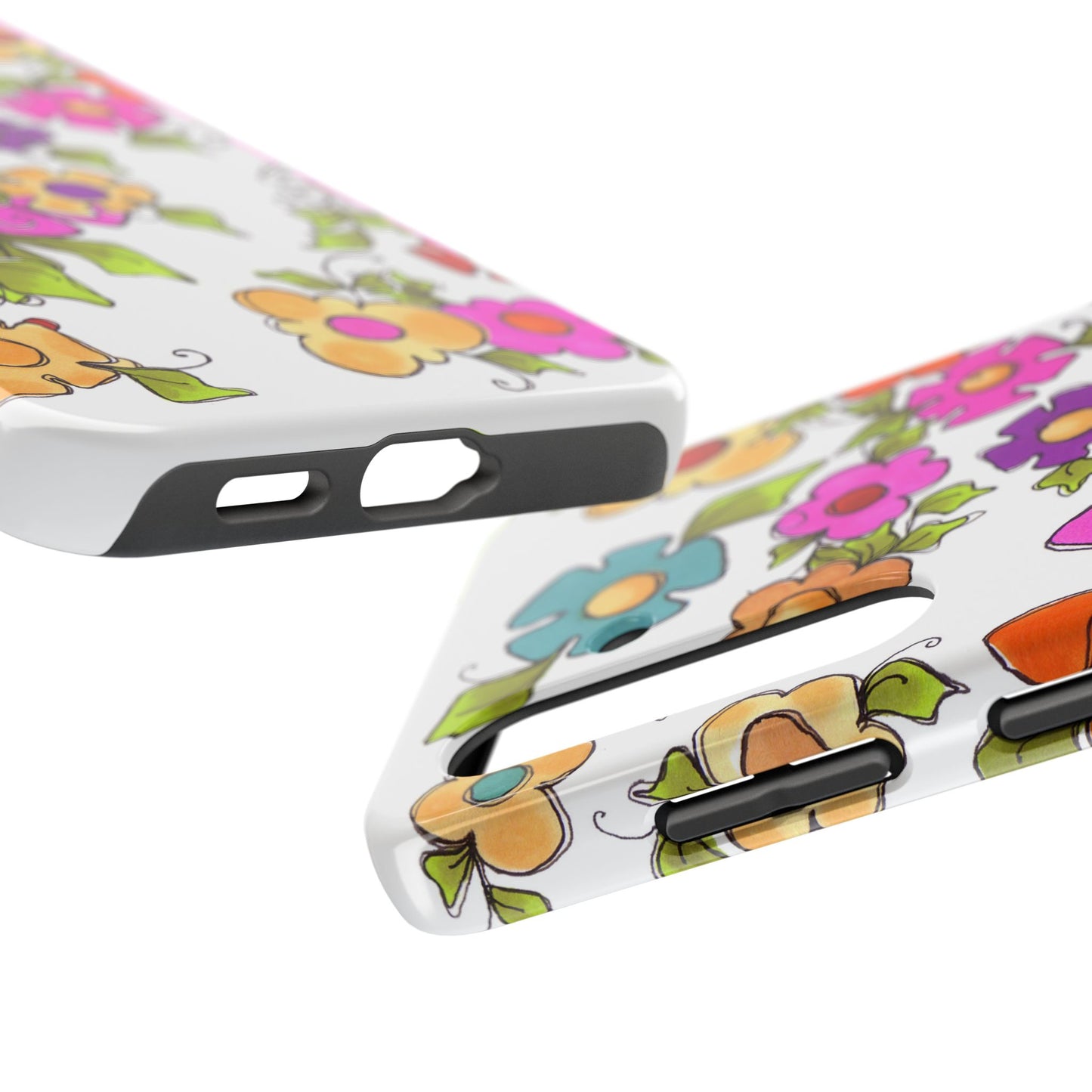 Happy Blooms White Phone Case