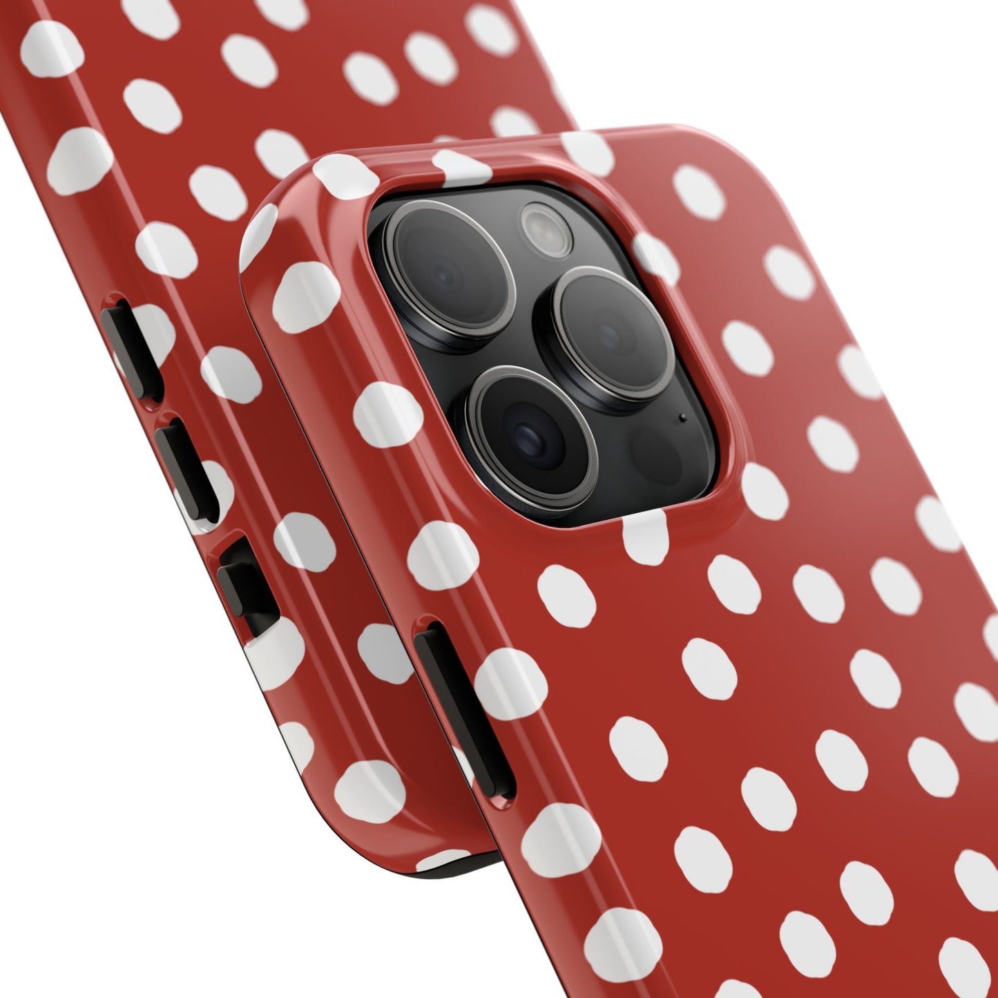 Jumbo Dots Red / White Phone Case